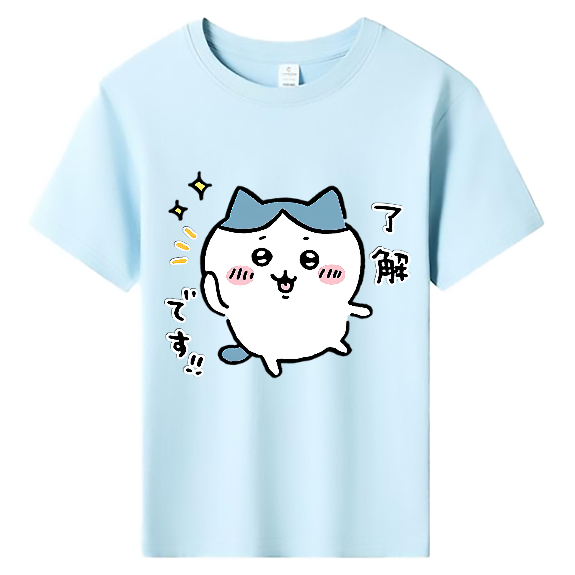 （画像用） ちいかわ ハチワレ Chii-kawa hachiware 綿100％キッズTシャツ（フロントプリント）